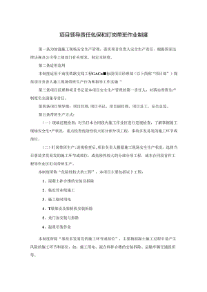 项目领导责任包保和盯岗带班作业制度.docx