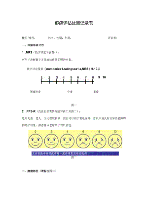 疼痛评估处置记录表1-2-5.docx