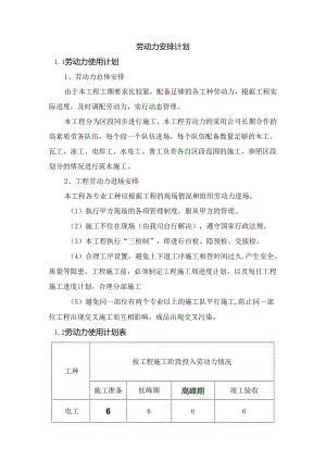 劳动力安排计划.docx
