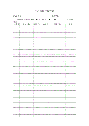 生产线排拉参考表.docx