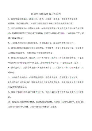 医美整形现场咨询工作流程.docx