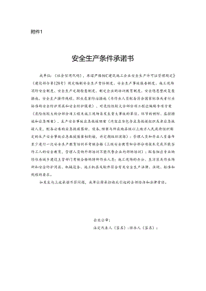 安全生产条件承诺书.docx
