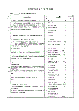 简易呼吸器操作和评分标准.docx