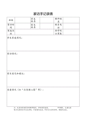 家访手写记录表.docx