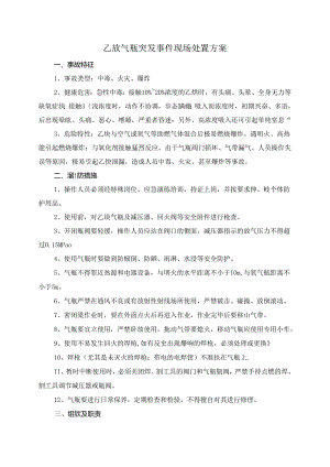 乙炔气瓶突发事件现场处置方案范文.docx