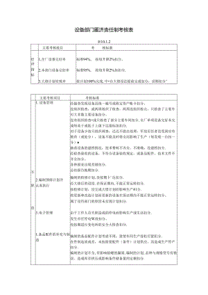 设备部门经济责任制考核表.docx