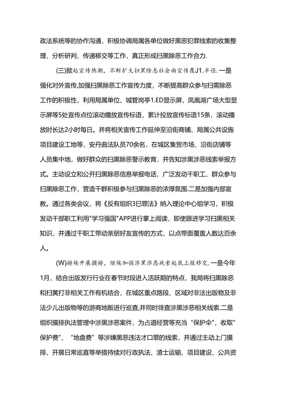 2024年上半年扫黑除恶斗争工作总结.docx_第2页