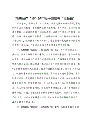 在年轻干部培养座谈会上的交流发言.docx