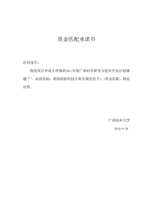 资金匹配承诺书范本.docx
