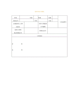 技 术 负 责 人 情 况表模板.docx