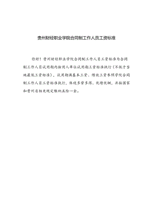 贵州财经职业学院合同制工作人员工资标准.docx