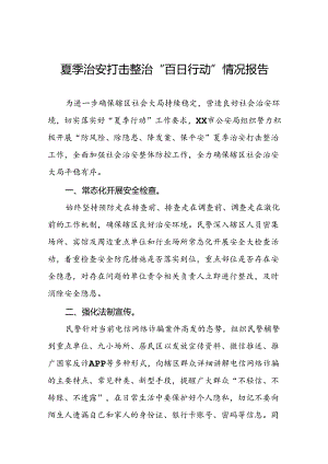 公安2024年夏季治安打击整治行动总结报告五篇.docx