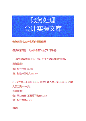 做账实操-公立养老院的账务处理.docx