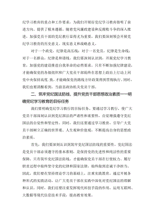 政协干部2024年党纪学习教育研讨交流发言(精选共10篇).docx