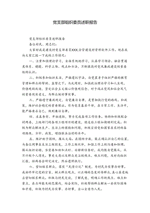 党支部组织委员述职报告.docx