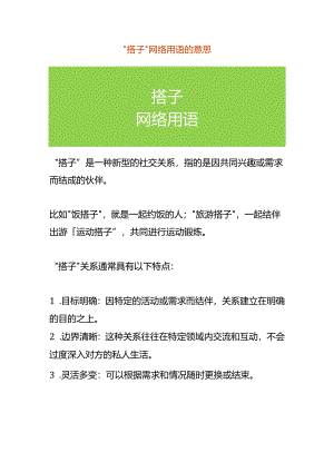 “搭子”网络用语的意思.docx