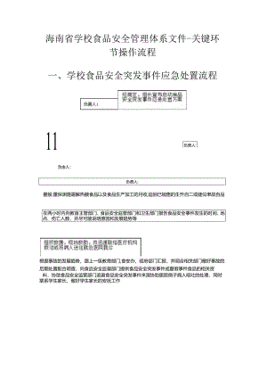 海南省学校食品安全管理体系文件-关键环节操作流程模板.docx