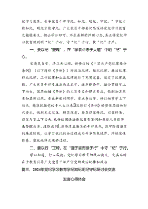 党纪学习教育“学党纪、明规矩、强党性”专题研讨发言稿13篇（详细版）.docx