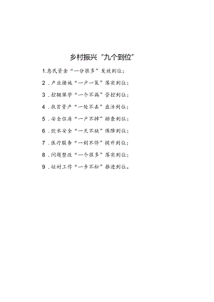 乡村振兴“九个到位”.docx