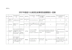 2021年县定十大民生实事项目进展情况一览表.docx