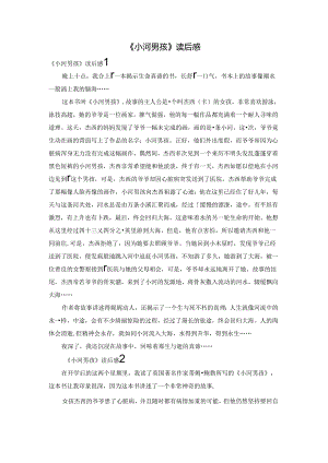 《小河男孩》读后感.docx