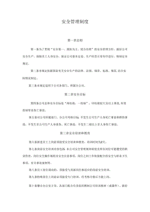 公司安全管理制度.docx