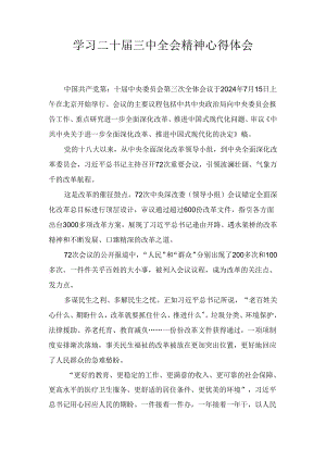 学习二十届三中全会精神心得体会1.docx