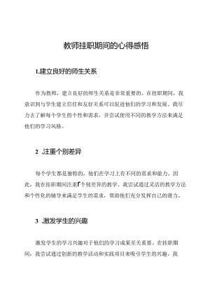 教师挂职期间的心得感悟.docx