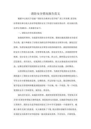 消防安全情况报告范文.docx
