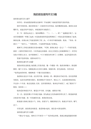 我的朋友描写作文3篇.docx