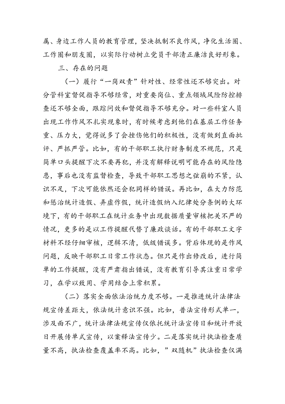 2024年统计系统半年一岗双责情况总结.docx_第3页