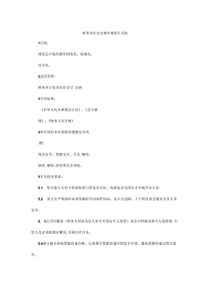 财务岗位安全操作规程正式版.docx