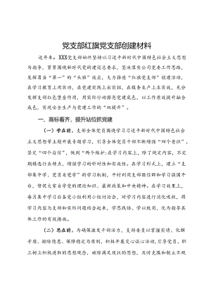党支部红旗党支部创建材料.docx