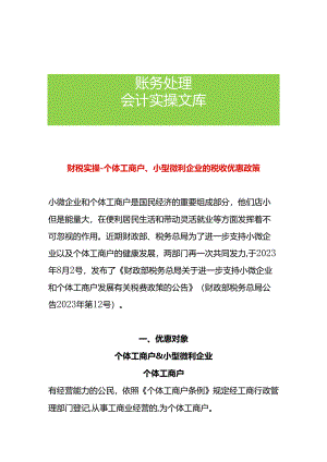 财税实操-个体工商户、小型微利企业的税收优惠政策.docx