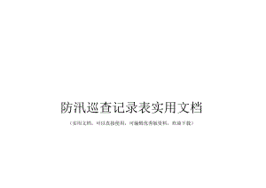 防汛巡查记录表实用文档.docx