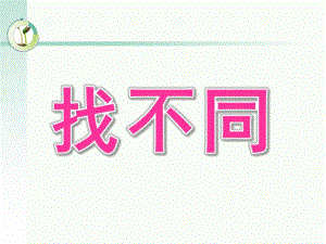 中班数学《找不同》PPT课件教案中班数学——找不同.pptx