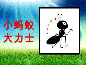 中班故事《小蚂蚁大力士》PPT课件幼儿园PPT--蚂蚁王国--演讲--材料.pptx
