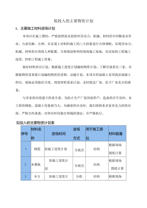 拟投入的主要物资计划.docx