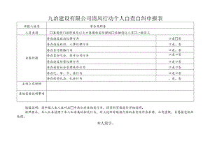 附件1：九冶建设有限公司清风行动个人自查自纠申报表.docx