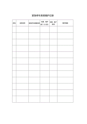 紧急停车系统维护记录.docx