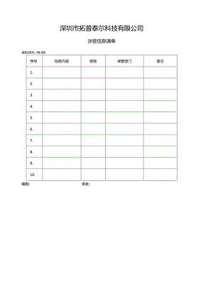 IPJL-76-03 涉密信息清单.docx