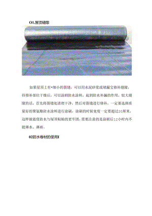 屋顶漏水的处理方法.docx