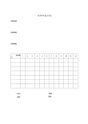 内审年度计划.docx
