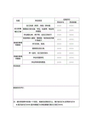 小学寒假劳动教育清单.docx