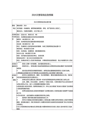 洪水灾害现场应急预案.docx