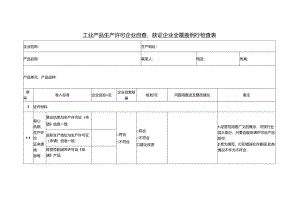 工业产品生产许可企业自查、获证企业全覆盖例行检查表.docx
