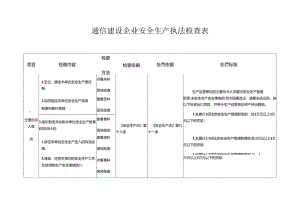 通信建设企业安全生产执法检查表.docx