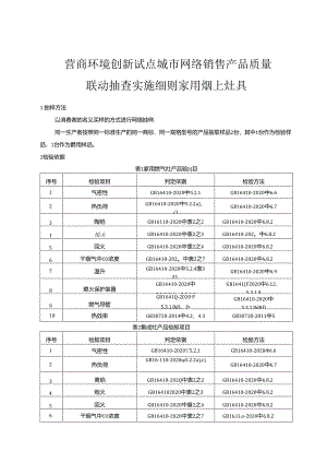 联动抽查实施细则家用燃气灶具.docx