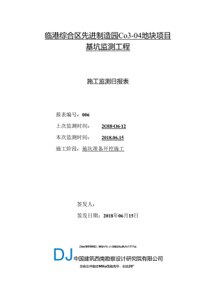 C03-04地块基坑监测日报006.docx
