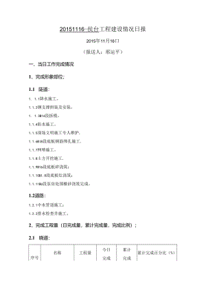 20151116-侯台工程建设情况日报.docx
